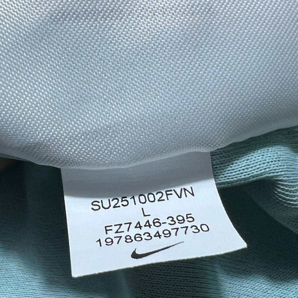 Nike Dri-FIT Mens Golf Polo Shirt Green/teal White Striped Size Large FZ7446-395